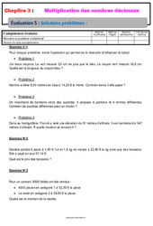 Situations problèmes multiplicatifs - Examen Evaluation avec la correction : 8ème Harmos - PDF à imprimer