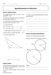 Agrandissements et réductions - Exercices avec correction : 10ème Harmos - PDF à imprimer