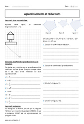 Réductions - Agrandissements - Exercices  : 10ème Harmos - PDF à imprimer