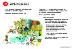 Mimi et ses amies - Lecture compréhension - Histoire illustrée - Niveau 1 : 4ème Harmos - PDF à imprimer