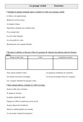 Groupe verbal - Exercices - Grammaire : 6ème Harmos - PDF à imprimer