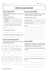Utiliser la proportionnalité - Exercices avec correction : 9eme Harmos - PDF à imprimer