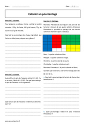 Pourcentage - Exercices  - Calculer : 9eme Harmos - PDF à imprimer