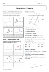 Construction à l’équerre - Exercices corrigés : 8ème Harmos - PDF à imprimer