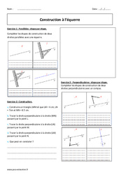 Equerre - Construction - Exercices  : 8ème Harmos - PDF à imprimer