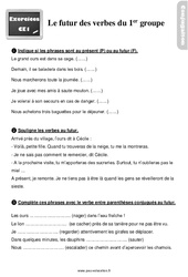 Le futur des verbes du 1er groupe - Exercices, révisions : 4ème Harmos - PDF à imprimer