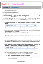 Vitesse - Débit - Révisions - Exercices avec correction - Proportionnalité : 8ème Harmos - PDF à imprimer