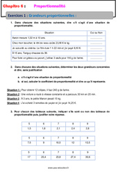 Grandeurs proportionnelles - Révisions - Exercices avec correction - Proportionnalité : 8ème Harmos - PDF à imprimer