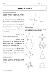 Symétrie axiale - Exercices corrigés  : 8ème Harmos - PDF à imprimer