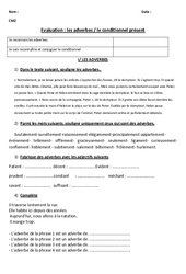 Evaluation de français  - Grammaire et conjugaison- Fiches Les adverbes - Le conditionnel présent : 7ème Harmos - PDF à imprimer