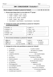 Evaluation de français - conjugaison : 6ème Harmos - PDF à imprimer