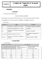 Imparfait - Passé simple - Cours : 11ème Harmos - PDF à imprimer