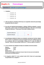 Calculer un pourcentage - Révisions - Exercices avec correction : 8ème Harmos - PDF à imprimer