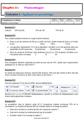 Appliquer un pourcentage - Examen Evaluation, bilan, contrôle avec la correction : 8ème Harmos - PDF à imprimer