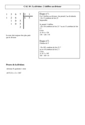 Division à 2 chiffres au diviseur - Cours, Leçon - Calculs : 6ème, 7ème Harmos - PDF gratuit à imprimer