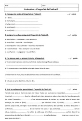 Imparfait - Examen Evaluation  : 8ème Harmos - PDF à imprimer