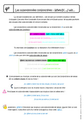 Subordonnées conjonctives - Fiches When - If - I will - Cours : 10ème Harmos - PDF à imprimer