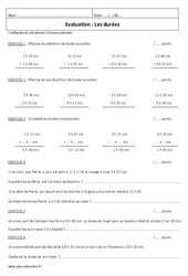 Temps et durée- Fiches heure, minute, seconde - Examen Contrôle avec le corrigé : 8ème Harmos - PDF à imprimer