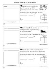 Problèmes additifs sans retenue de 20 à 99 : 3eme Harmos - PDF à imprimer