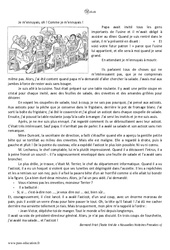 Asticots - Récit - Lecture : 5ème Harmos - PDF à imprimer