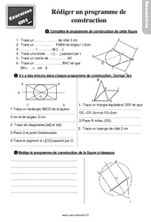 Rédiger ou compléter un programme de construction - Exercices, révisions : 7ème Harmos - PDF à imprimer