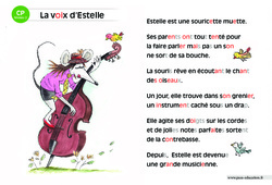 La voix d'Estelle - Lecture compréhension - Histoire illustrée - Niveau 2 : 3eme Harmos - PDF à imprimer