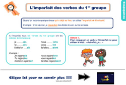 Imparfait des verbes du 1er groupe - Cours, Leçon, trace écrite : 4ème Harmos - PDF gratuit à imprimer