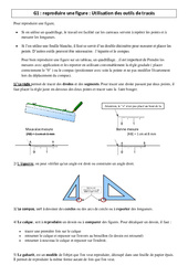 Reproduire une figure - Utilisation des outils de tracés - Cours, Leçon - Géométrie : 6ème, 7ème Harmos - PDF gratuit à imprimer