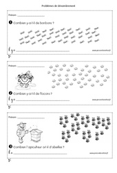 Problème de dénombrement - Exercices : 3eme Harmos - PDF à imprimer