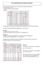 Agrandissement et réduction de figures - Cours, Leçon - Géométrie : 6ème, 7ème Harmos - PDF gratuit à imprimer