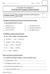 Verbes du premier groupe - Passé composé - Bilan : 4ème Harmos - PDF à imprimer