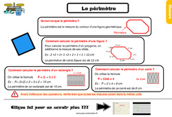 Mesurer le périmètre - Cours, Leçon, trace écrite : 6ème Harmos - PDF gratuit à imprimer