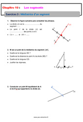 Médiatrice d’un segment - Révisions - Exercices avec correction : 8ème Harmos - PDF à imprimer