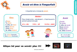 Avoir et être à l’imparfait - Cours, Leçon, trace écrite : 4ème Harmos - PDF gratuit à imprimer