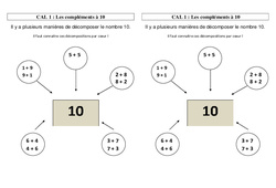 Compléments à 10 - Cours, Leçon : 5ème Harmos - PDF gratuit à imprimer