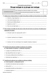 Phrase verbale et non verbale - Bilan : 6ème Harmos - PDF à imprimer