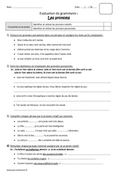 Pronoms relatifs et personnels - Bilan : 6ème Harmos - PDF à imprimer