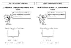 Périmètre d’une figure - Cours, Leçon : 5ème Harmos - PDF gratuit à imprimer