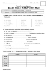 Passé simple des verbes du 1er groupe - Bilan : 6ème Harmos - PDF à imprimer