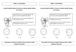 Lire l’heure - Cours, Leçon - Mathématiques : 5ème Harmos - PDF gratuit à imprimer