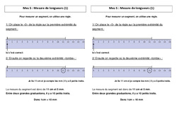 Mesure de longueurs + les unités de mesure - Cours, Leçon : 5ème Harmos - PDF gratuit à imprimer