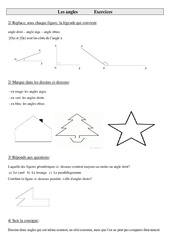 Angles - Exercices - Géométrie : 6ème, 7ème Harmos - PDF à imprimer