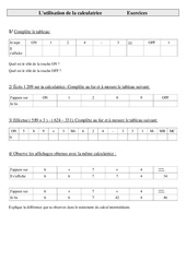 Utilisation de la calculatrice - Exercices - Calculs - Mathématiques : 6ème Harmos - PDF à imprimer