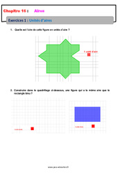 Unités d'aire - Révisions - Exercices avec correction : 8ème Harmos - PDF à imprimer