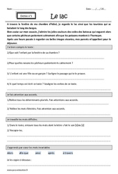 Exercice Le lac - son s ou z - Dictée accompagnée n°1 : 6ème Harmos - Cycle 3 - PDF à imprimer