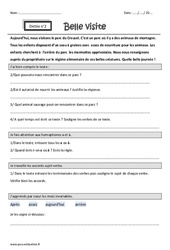 Exercice Belle visite - Homophones a et à - Dictée accompagnée n°2 : 6ème Harmos - Cycle 3 - PDF à imprimer