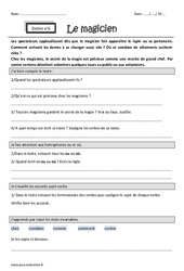 Exercice Le magicien - Homophones ou et où - Dictée accompagnée n°6 : 6ème Harmos - Cycle 3 - PDF à imprimer