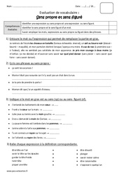 Sens propre et sens figuré - Bilan : 7ème Harmos - PDF à imprimer