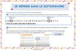 Se repérer dans le dictionnaire - Affiche : 4ème, 5ème, 6ème, 7ème Harmos - PDF à imprimer