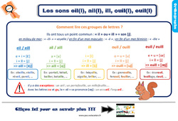 Les sons eil(l), ail(l), ill, ouil(l), euil(l) - Cours, Leçon, trace écrite : 5ème Harmos - PDF à imprimer